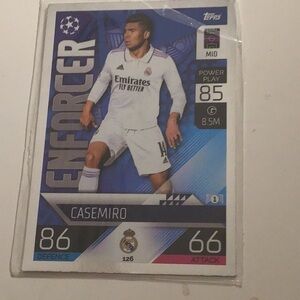 White and Blue Soccer Trading Cards